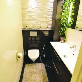 Modernt renoverad toalett