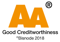 Bisnode AA Good Creditworthiness 2018 -sertifikaatti